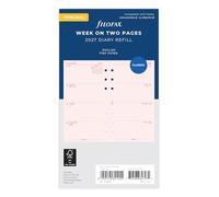 Filofax Personal Week on two pages pink English 2027 diary 27-68478