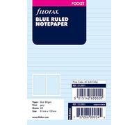 Filofax Pocket Blue Ruled Notepaper