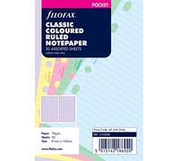 Filofax Pocket Classic Coloured Ruled Notepaper
