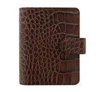 Filofax Pocket Classic Croc Organiser - Chestnut