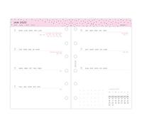 Filofax Pocket Confetti Week to View Diary, Organizer Diary, 2023, Diary Refill, Calendar, White