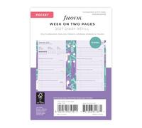 Filofax Pocket Diary Illustrated Floral Week on 2 Pages 2027 Pack 27-6321