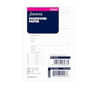 Filofax Pocket Password Paper Refill, White, 81 x 120 mm