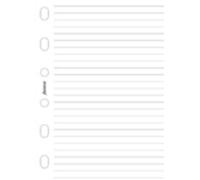 Filofax Pocket Ruled Sheets White 213008