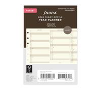 Filofax Pocket Vertical Year Planner 2026 cotton cream