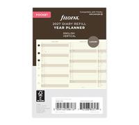 Filofax Pocket Vertical Year Planner 2027 cotton cream