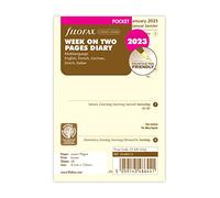 Filofax Pocket Week on Two Cotton Cream 5 Language 2023 Diary, 23-68213