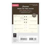Filofax Pocket Week on two cotton cream 5 language 2027 diary 27-68213