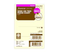 Filofax Pocket Week on Two Pages Cotton Cream English 2022 Diary
