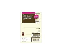 Filofax Pocket week on two pages English 2024 diary - cotton cream