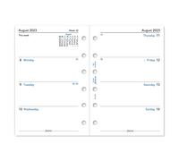 Filofax Pocket week on two pages mid year diary August 22 - July 23, White