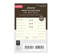 Filofax Pocket Week per page 4 language cotton cream 2027 diary 27-68239