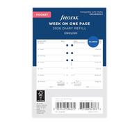 Filofax Pocket week per page English 2026 diary 26-68226