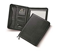 Filofax Quality Metropol A4 Zipped Folio with Calculator in Classic Black Colour