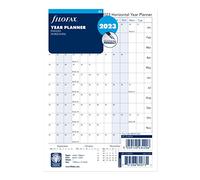 Filofax Refill, A5 Size, Horizontal Year Planner, White Paper, English, 2023, 5.75 inches X 8.25 inches (68506-2018)