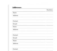 Filofax Refill Insert Address And Telephone 67x105mm Mini Ref 510201