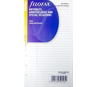 Filofax Refill Sheets - All Sizes Available - Personal Birthdays/Anniversaries