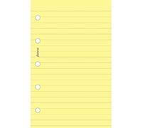 Filofax Refill Sheets All Sizes Mini Yellow Ruled Notepaper