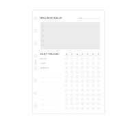Filofax refillable Notebook A5 Wellness Trackers Refill