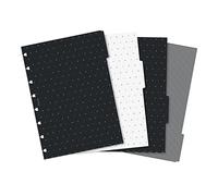 Filofax Refillable Notebook Accessory, Moonlight Collection, A5 Size, Notebook Dividers with Tabs, Set of Four (B132822)