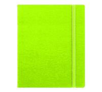 Filofax REFILLABLE NOTEBOOK CLASSIC, 10.8" x 8.5" Pear - Elegant leather-look cover with moveable pages - Elastic closure, index, pocket and page marker (B115107U), Letter Size