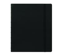 FILOFAX REFILLABLE Notebook Classic, 9.25" x 7.25" Black - Elegant Leather-Look Cover with moveable Pages - Elastic Closure, Index, Pocket and Page Marker (B115901U)