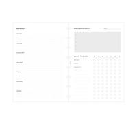 Filofax Refillable Notebook Refill, A5 Size, Wellness Trackers Pack, White Paper, 8.26" x 5.82", 56 Sheets (B152033)