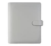 Filofax Saffiano Organizer, A5 Size, Granite - Cross-Grain, Leather-Look, Six Rings, Week-to-View Insert, Multilingual (C028801)