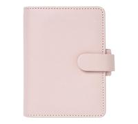 Filofax Saffiano Organizer, Mini Size, Blush - Cross-Grain, Leather-Look, Five Rings, Week-to-View Insert, Multilingual (C022696)