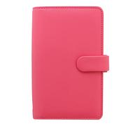 Filofax Saffiano Organizer, Personal Compact Size, Peony - Cross-Grain, Leather-Look, Six Rings, Week-to-View Calendar Diary, Multilingual, 2024 (C028763-24)