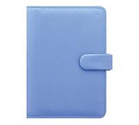 Filofax Saffiano Organizer, Personal Compact Size, Vista Blue - Cross-Grain, Leather-Look, Six Rings, Week-to-View Calendar Diary, Multilingual, 2023 (C022590-23)