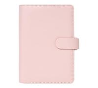 Filofax Saffiano Organizer, Personal Size, Blush - Cross-Grain, Leather-Look, Six Rings, Week-to-View Calendar Diary, Multilingual, 2025 (C022698-25)