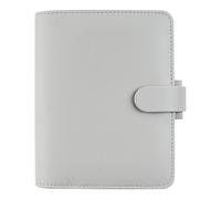 Filofax Saffiano Organizer, Pocket Size, Granite - Cross-Grain, Leather-Look, Six Rings, Week-to-View Insert, Multilingual (C028812)