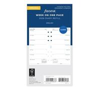 Filofax Week on One Page 2026 Personal Diary Refill, English, 3.74"x6.73"