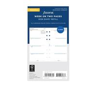Filofax Week on Two Pages 2026 Personal Diary Refill, Multilanguage, 3.74"x6.73"