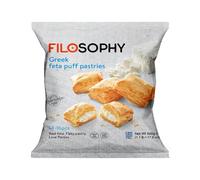 Filosophy Filo Vegan Pie, Traditional Greek Origin Frozen, 10 Flavours Available, Freshest Ingredients Ready to Bake and Eat (Greek FETA Puff Pastries 500g, 1 Pack)