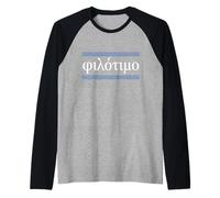 Filotimo Love of Honour Greek Philosophy Raglan Baseball Tee