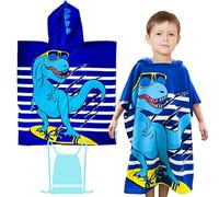 FILOWA Poncho Towel for Childs Hooded Beach Microfibre Bath Towel, Dinosaur