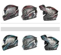 Filp Up Bluetooth Motorcycle Helmet Full Face Rapid Street Helmet Unisex Adult Cool Rider Equipment Four Seasons New Street Touring Motorcycle Helmet 4,XL