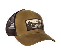 Filson | Scenic Waxed Logger Mesh Cap | Canvas Trucker Cap | Dark Tan One Size