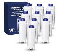 Filswa Filtro dell'acqua completamente automatico, ricambio compatibile con Delonghi Serie ECAM, Dinamica, Cappuccino System, Magnifica, ETAM Autentica e vari modelli di Esam, (10)