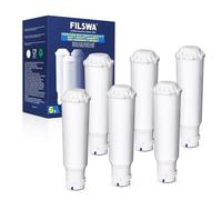 Filswa Water Filter Cartridge for Coffee Machines, Replacement for Melitta Filter Cartridge, Pro Aqua, Nivona Water Filter, Krups F088 Filter Cartridge, Compatible with Krups, Jura, Caffeo Solo, (Pack