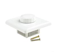 Filteilect 1 Gang 1 Way Rotary Dimmer Switch for Dimmable LED Lights and Incandescent Bulbs with 86mm Standard Size and 250V Operating Voltage(White)