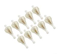 Filteilect 10 Pack Motorcycle Filter Inline 1/4 Inch Fuel Line Filter for Dirt For Bike For ATV UTV Snowmobile Compatible with Lawn Mower Tractor