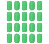 Filteilect 100pcs Luminous Soft Plastic Fishing Beads Round Glow in the Dark Float Balls for Lure and Sea Fishing, 3.7x5.2mm to 7x12mm(7x12mm)(100pcs)