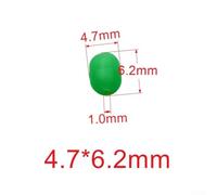 Filteilect 100pcs Luminous Soft Plastic Fishing Beads Round Glow in the Dark Float Balls for Lure and Sea Fishing, 3.7x5.2mm to 7x12mm(4.7x6.2mm)(100pcs)