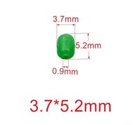 Filteilect 100pcs Luminous Soft Plastic Fishing Beads Round Glow in the Dark Float Balls for Lure and Sea Fishing, 3.7x5.2mm to 7x12mm(3.7x5.2mm)(100pcs)