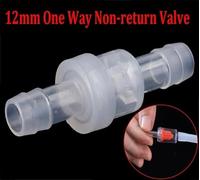 Filteilect 12mm Plastic Check Valve Way Non-Return for Water Petrol Oil Compatible with Aquarium Air Diaphragm Pumps Hose Fittings