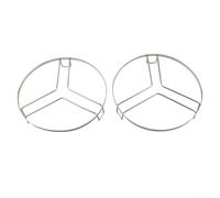 Filteilect 2 Pack 304 Stainless Steel Steaming Rack for Cookware, Multi-Purpose Cooling and Insulation Tray Compatible with Pots and Steamers, Silver(15cm)