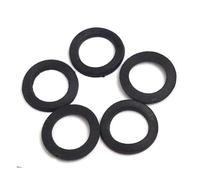 Filteilect 20-Pack Replacement O-Rings and Rubber Washers for Spinlock Dumbbell Nuts, 25mm Black Plastic Rings for Quick Release Barbell Clamps and Fitness(20PCS Flat)